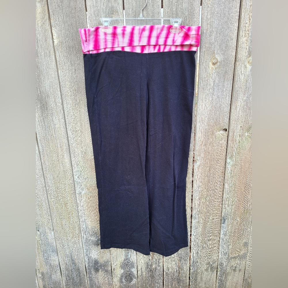 Dress Barn rollover waist straight leg yoga pants size L